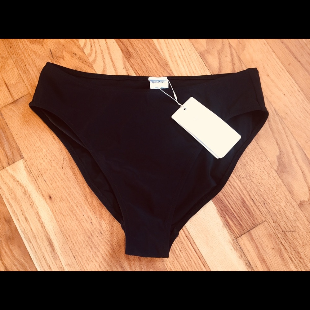 Gideon Oberson Black Bikini Bottom Size 12 New!